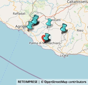 Mappa Via Vincenzo Monti, 92020 Palma di Montechiaro AG, Italia (11.8895)