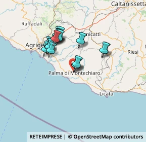 Mappa Via Pietro Maroncelli, 92020 Palma di Montechiaro AG, Italia (12.6415)