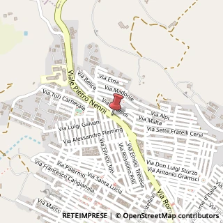 Mappa Via Pietro Nenni, 62, 92020 Palma di Montechiaro, Agrigento (Sicilia)