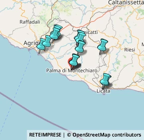 Mappa Via Fiume D'Italia, 92020 Palma di Montechiaro AG, Italia (11.741)