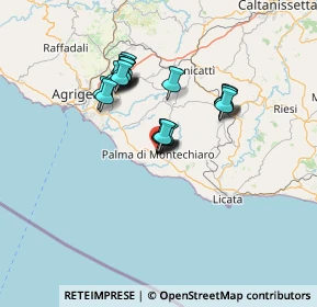 Mappa Via Fiume D'Italia, 92020 Palma di Montechiaro AG, Italia (11.974)