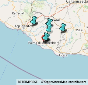 Mappa Via Fiume D'Italia, 92020 Palma di Montechiaro AG, Italia (9.9105)