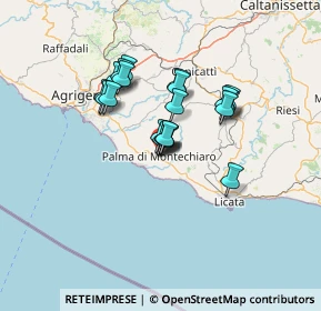 Mappa Via Marinella Bragaglia, 92020 Palma di Montechiaro AG, Italia (11.1295)