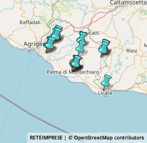 Mappa Via Civiletti, 92020 Palma di Montechiaro AG, Italia (11.125)