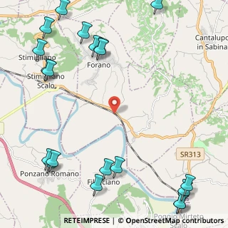Mappa Via Sabina Sud, 02044 Forano RI, Italia (3.481)