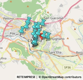 Mappa Via Cittaducale, 67100 L'Aquila AQ, Italia (1.08333)