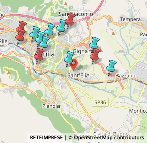 Mappa Strada Vicinale di Bazzano, 67100 L'Aquila AQ, Italia (2.15769)