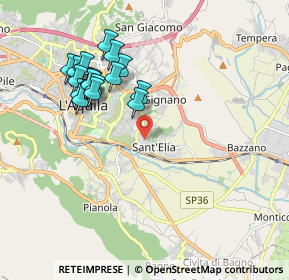 Mappa Strada Vicinale di Bazzano, 67100 L'Aquila AQ, Italia (1.96765)