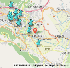 Mappa Strada Vicinale di Bazzano, 67100 L'Aquila AQ, Italia (2.505)