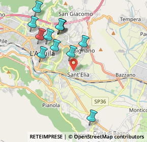 Mappa Strada Vicinale di Bazzano, 67100 L'Aquila AQ, Italia (2.2025)