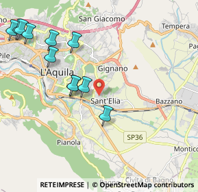 Mappa Strada Vicinale di Bazzano, 67100 L'Aquila AQ, Italia (2.53182)