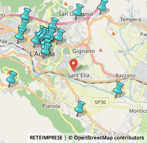 Mappa Strada Vicinale di Bazzano, 67100 L'Aquila AQ, Italia (2.606)