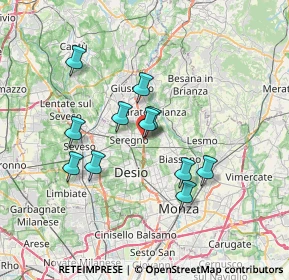 Mappa Via Marche, 20831 Seregno MB, Italia (5.94727)