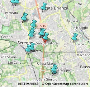 Mappa Via Marche, 20831 Seregno MB, Italia (2.08188)