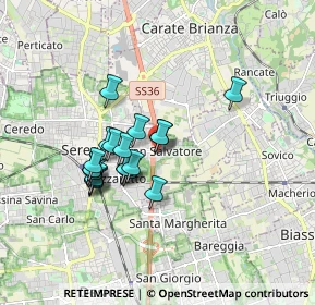 Mappa Via Marche, 20831 Seregno MB, Italia (1.3785)