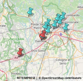 Mappa Sforzatica S. Andrea, 24044 Dalmine BG, Italia (6.50385)