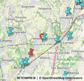 Mappa Viale Europa, 20865 Usmate Velate MB, Italia (3.15385)