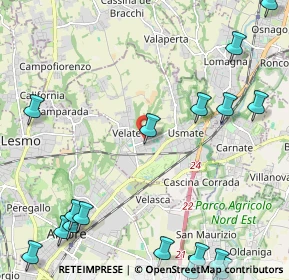 Mappa Viale Europa, 20865 Usmate Velate MB, Italia (3.33111)