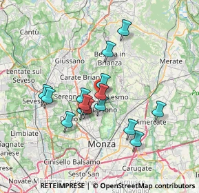 Mappa Vicolo degli Alpini, 20845 Sovico MB, Italia (5.96933)