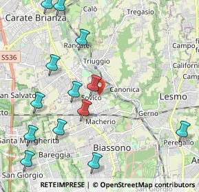 Mappa Vicolo degli Alpini, 20845 Sovico MB, Italia (2.57)