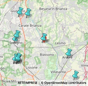 Mappa Vicolo degli Alpini, 20845 Sovico MB, Italia (5.46091)