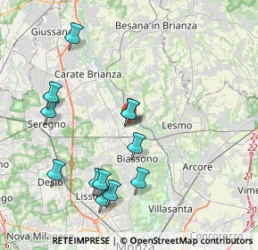 Mappa Vicolo degli Alpini, 20845 Sovico MB, Italia (4.07583)