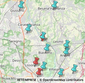 Mappa Vicolo degli Alpini, 20845 Sovico MB, Italia (4.97083)