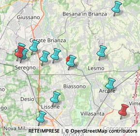 Mappa Vicolo degli Alpini, 20845 Sovico MB, Italia (4.82923)