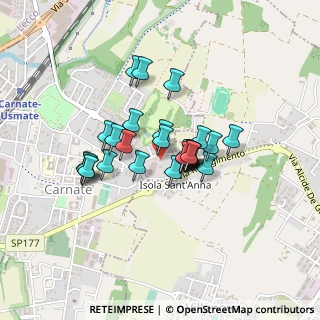 Mappa Via Salvo D'Acquisto, 20866 Carnate MB, Italia (0.3)