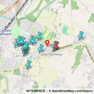 Mappa Via Salvo D'Acquisto, 20866 Carnate MB, Italia (0.485)