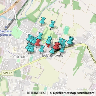 Mappa Via Salvo D'Acquisto, 20866 Carnate MB, Italia (0.29036)