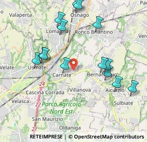 Mappa Via Salvo D'Acquisto, 20866 Carnate MB, Italia (2.105)