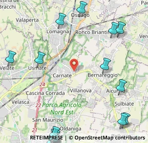Mappa Via Salvo D'Acquisto, 20866 Carnate MB, Italia (3.442)