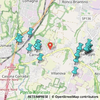 Mappa Via Salvo D'Acquisto, 20866 Carnate MB, Italia (1.1875)