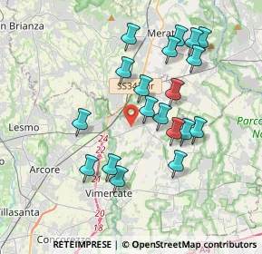 Mappa Via Salvo D'Acquisto, 20866 Carnate MB, Italia (3.52737)