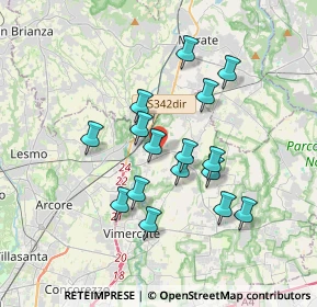 Mappa Via Salvo D'Acquisto, 20866 Carnate MB, Italia (3.0675)