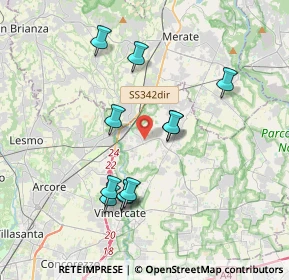 Mappa Via Salvo D'Acquisto, 20866 Carnate MB, Italia (3.48727)