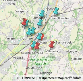 Mappa Via della Pace, 20866 Carnate MB, Italia (1.45818)