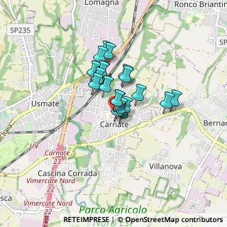 Mappa Via della Pace, 20866 Carnate MB, Italia (0.5235)
