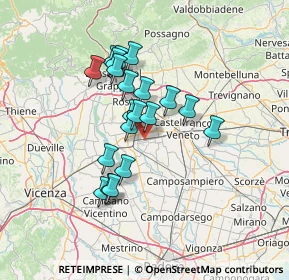 Mappa Via Foscolo Ugo, 35019 Tombolo PD, Italia (11.0235)