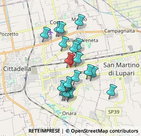 Mappa Via Foscolo Ugo, 35019 Tombolo PD, Italia (1.41737)