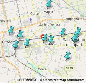 Mappa Via Foscolo Ugo, 35019 Tombolo PD, Italia (2.195)