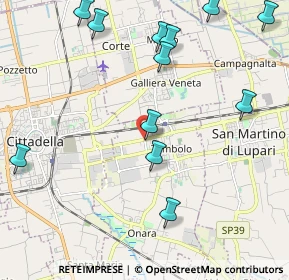 Mappa Via Foscolo Ugo, 35019 Tombolo PD, Italia (2.52333)