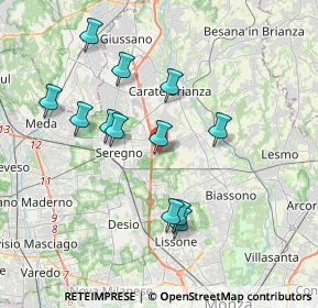 Mappa Via Umbria, 20831 Seregno MB, Italia (3.5225)