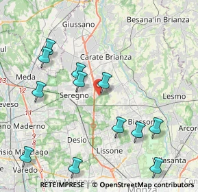 Mappa Via Umbria, 20831 Seregno MB, Italia (4.6125)