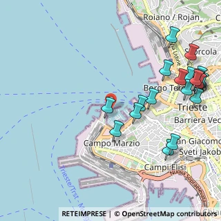 Mappa Molo Fratelli Bandiera, 34123 Trieste TS, Italia (1.2985)