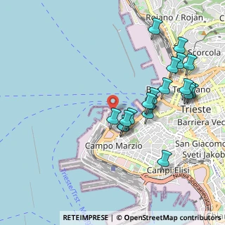 Mappa Molo Fratelli Bandiera, 34123 Trieste TS, Italia (1.0055)