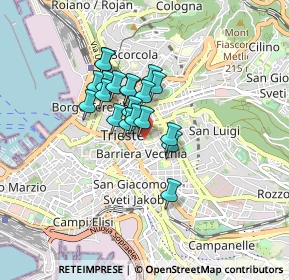 Mappa Piazza dell'Ospitale, 34125 Trieste TS, Italia (0.5725)