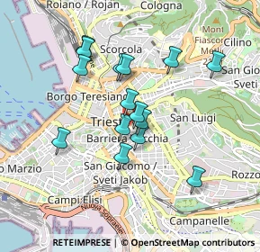 Mappa Piazza dell'Ospitale, 34125 Trieste TS, Italia (0.75867)