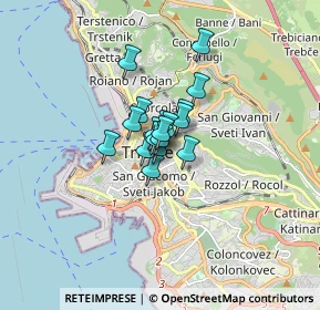 Mappa Piazza dell'Ospitale, 34125 Trieste TS, Italia (0.75167)